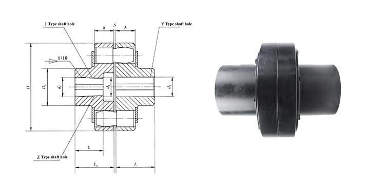 High Rotation Speed Gear Coupling with Pin Elastomer for Motor