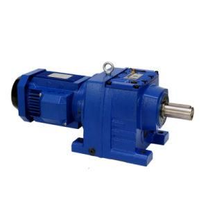 Wenzhou Manufacturer R Helical Solid Shaft Motor Speed Reducer Gearmotor Gearbox
