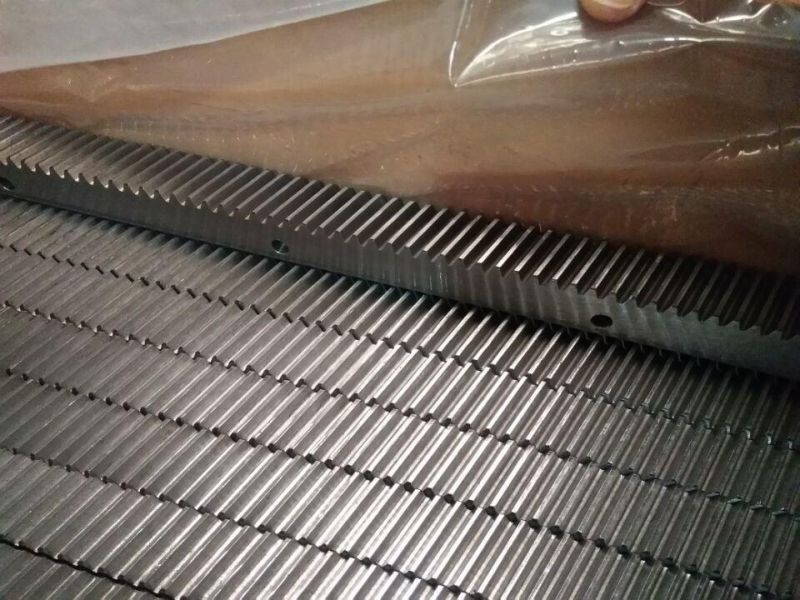 DIN6 M2 Steel Helical Teeth Straight Gear Rack and Pinion CNC Machined