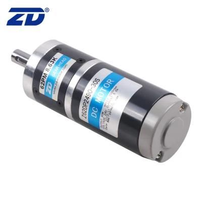 ZD 62mm 0.287 N.m Rated Speed Brush/Brushless Precision Planetary Transmission Gear Motor