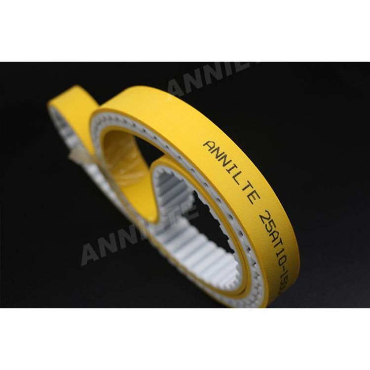 Annilte Heat Resistant At25 PU Synchronous Belt Gear Timing Belts with Yellow Rubber