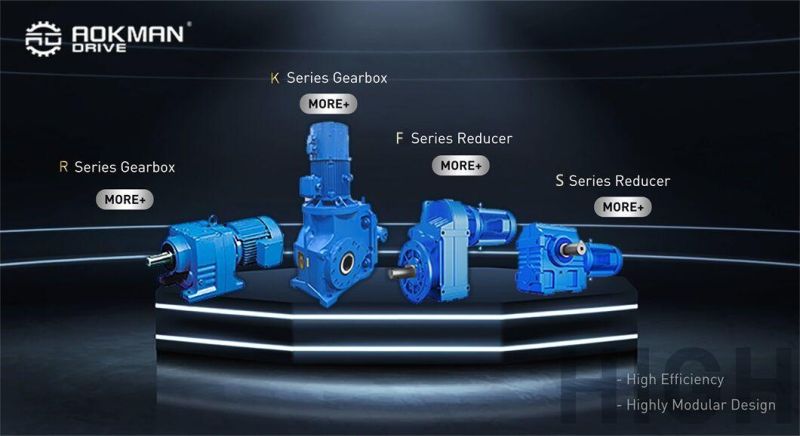 High Power Helical Gear Reduction Hypoid Gearbox with Electric Motor