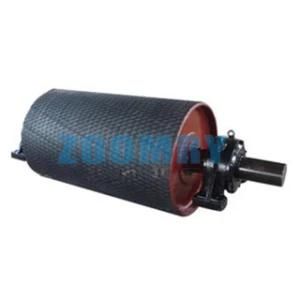 Belt Conveyor Parts Motorized Head Drive Drum Lagging Bend Pulley