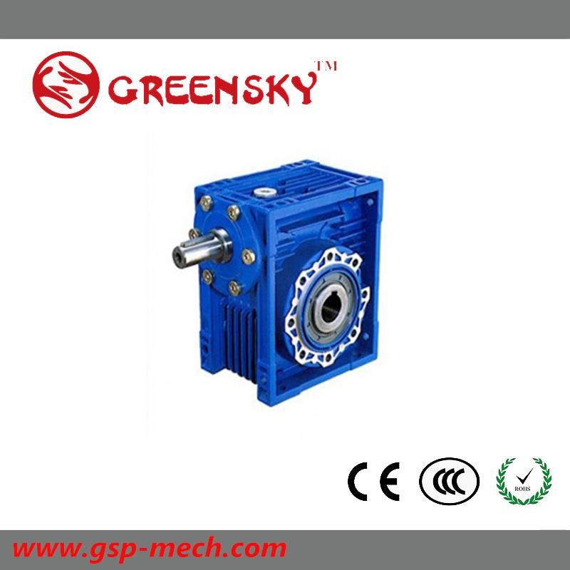 Good Quality Right Angle Nmrv Worm Gear Speed Reducer / Solid Shaft Gearbox