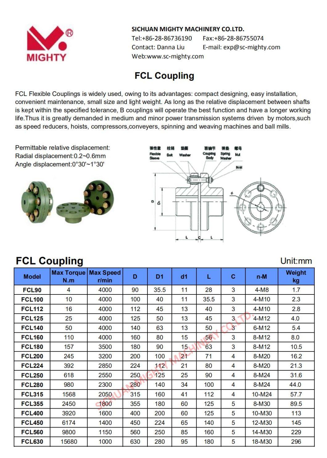 Cast Iron Flexible FCL90 FCL100 FCL Coupling
