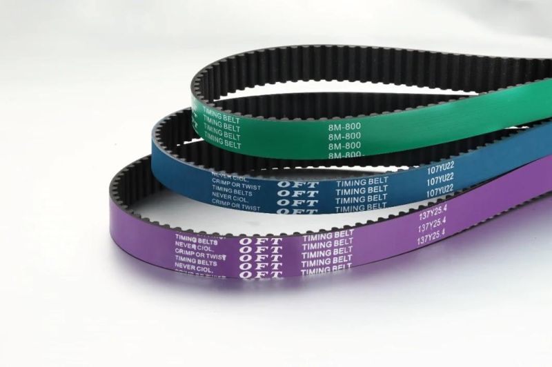 Oft Teflon Coating Colored Za, Zb, Ru, Yu, My, Mr, Zbs, S8m, Sp, Htdn High Quality Auto Timing Belts