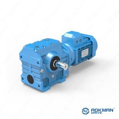 Solid Shaft Output Foot-Mounted Helical Worm Gearmotor