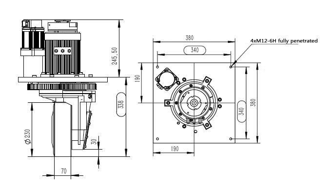 24VAC Steering Wheel Drive for Auotmated Guide Vehicle (TZ12-DA15S04)