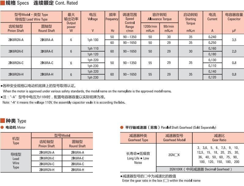 60mm 6W 10W AC Speed Control Gear Motor