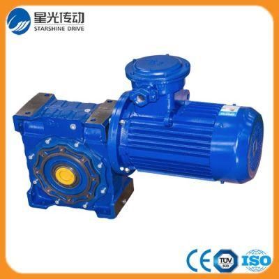 Cast Iron Body Worm Gearbox with Explosion-Proof Motor