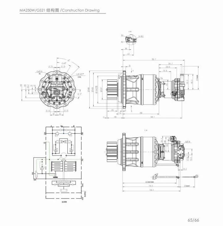 Hydraulic Motor/Rotary Motor Assembly/Swing Motor Assembly,MA250W(GS21)