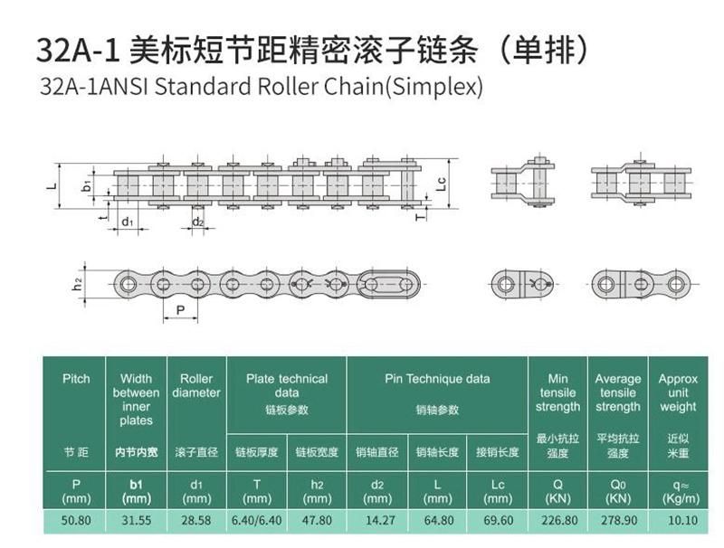 Triple Row Roller Chain Heavy Duty Chain for Industrial Use