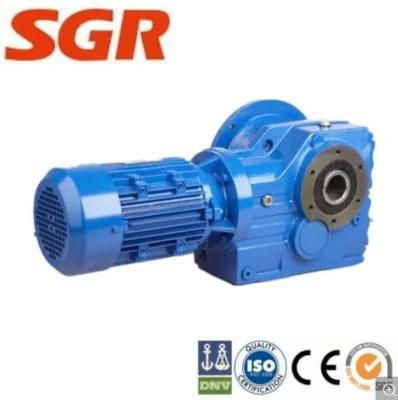 Suspended Cranes Application Cast Iron Inline Helical Gear Reducer Coupled with 100b5 Flange