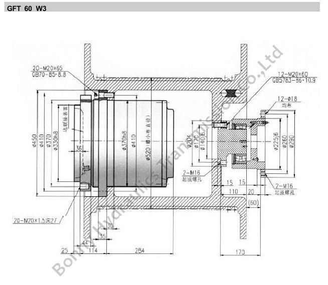 Final Drive Winch Gearbox Gft 60 W3