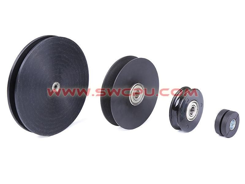 U Groove Nylon Plastic Rope Lifting Pulley with Bearing