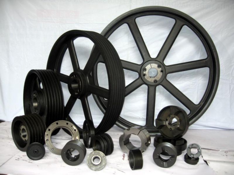European Standard Spoke Pulley Cast Iron V Groove Belt Pulley with Taper Lock Bush