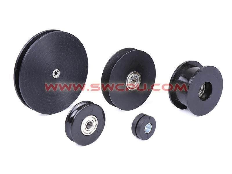 U Groove Nylon Plastic Rope Lifting Pulley with Bearing