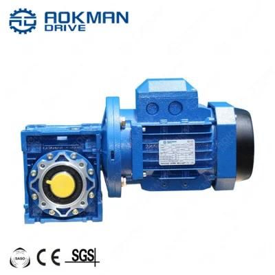 Aluminium Alloy Input Speed 1400rpm Worm Gear Motor Speed Reducer