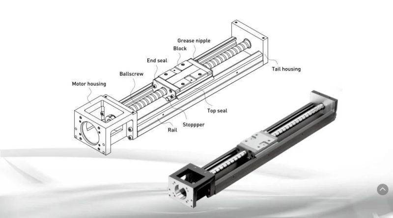 Repeatability 0.02mm Linear Stage Linear Slide Module Kt8610-540A1-F0