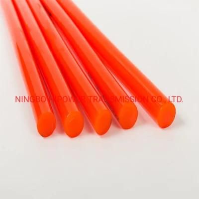 Orange Smooth Surface Conveyor Transmission PU V Polyurethane Belt